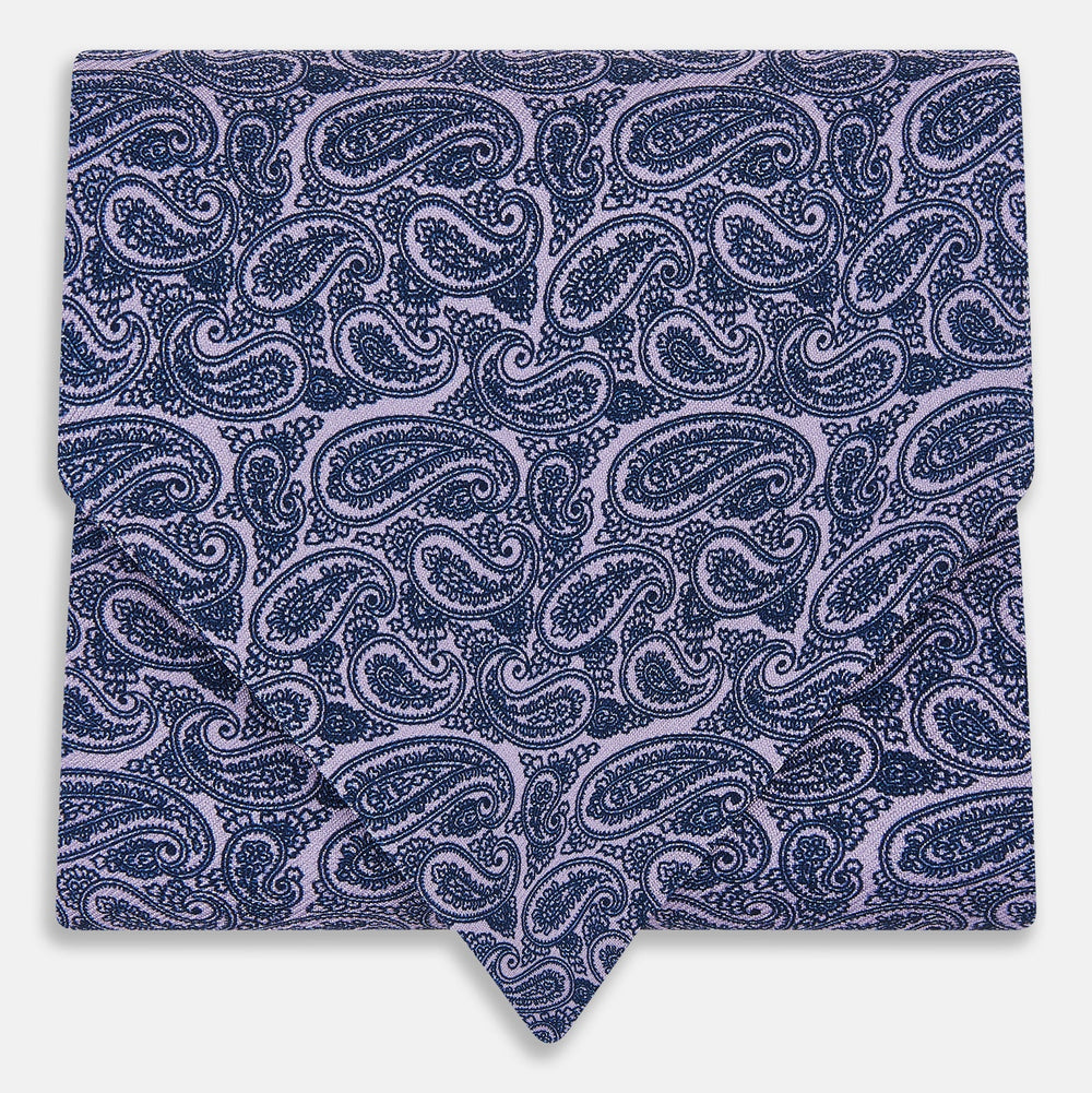Lilac Paisley Silk Cravat