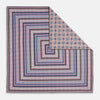 Lilac Dots and Floral Tile Double-Sided Silk Pocket Square