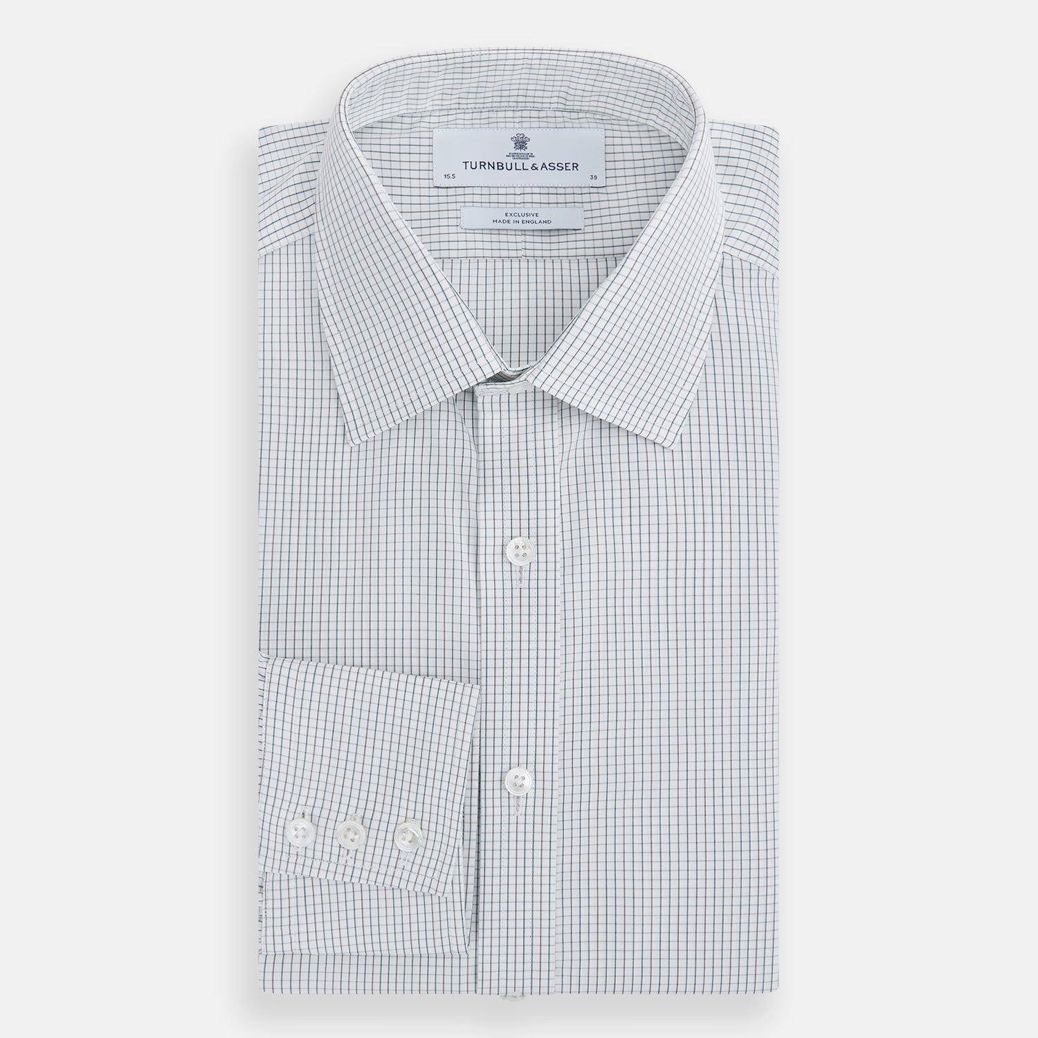 Forest Melange and Red Graph Check Mayfair Shirt