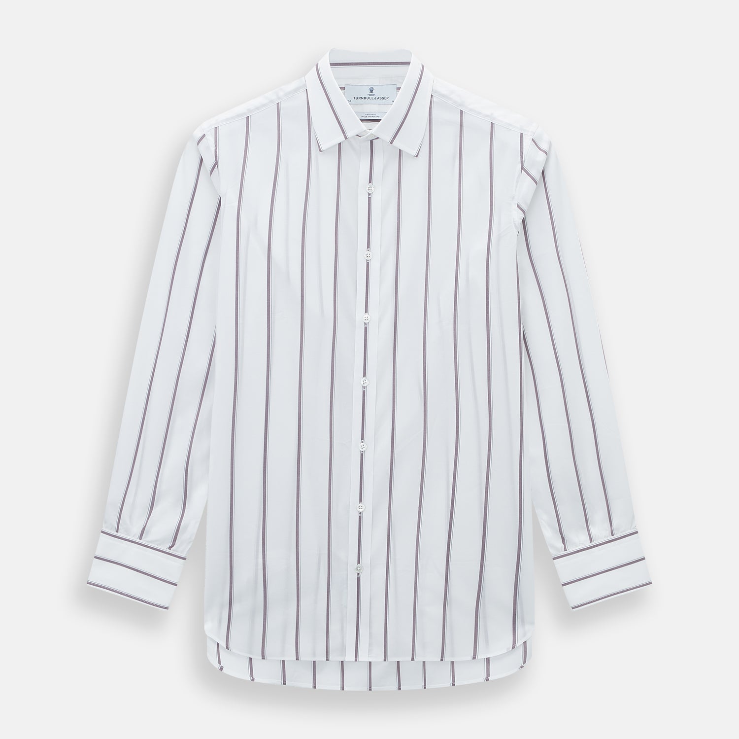 Burgundy Track Stripe Mayfair Shirt
