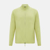 Melon Green Merino High Neck Zipped Cardigan