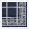 Navy Paisley Bandana Patterned Silk Pocket Square