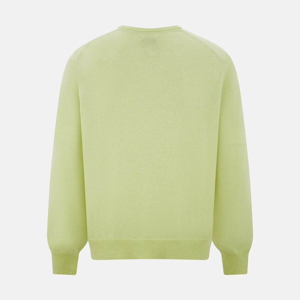 Pistachio Cashmere V-neck Jumper