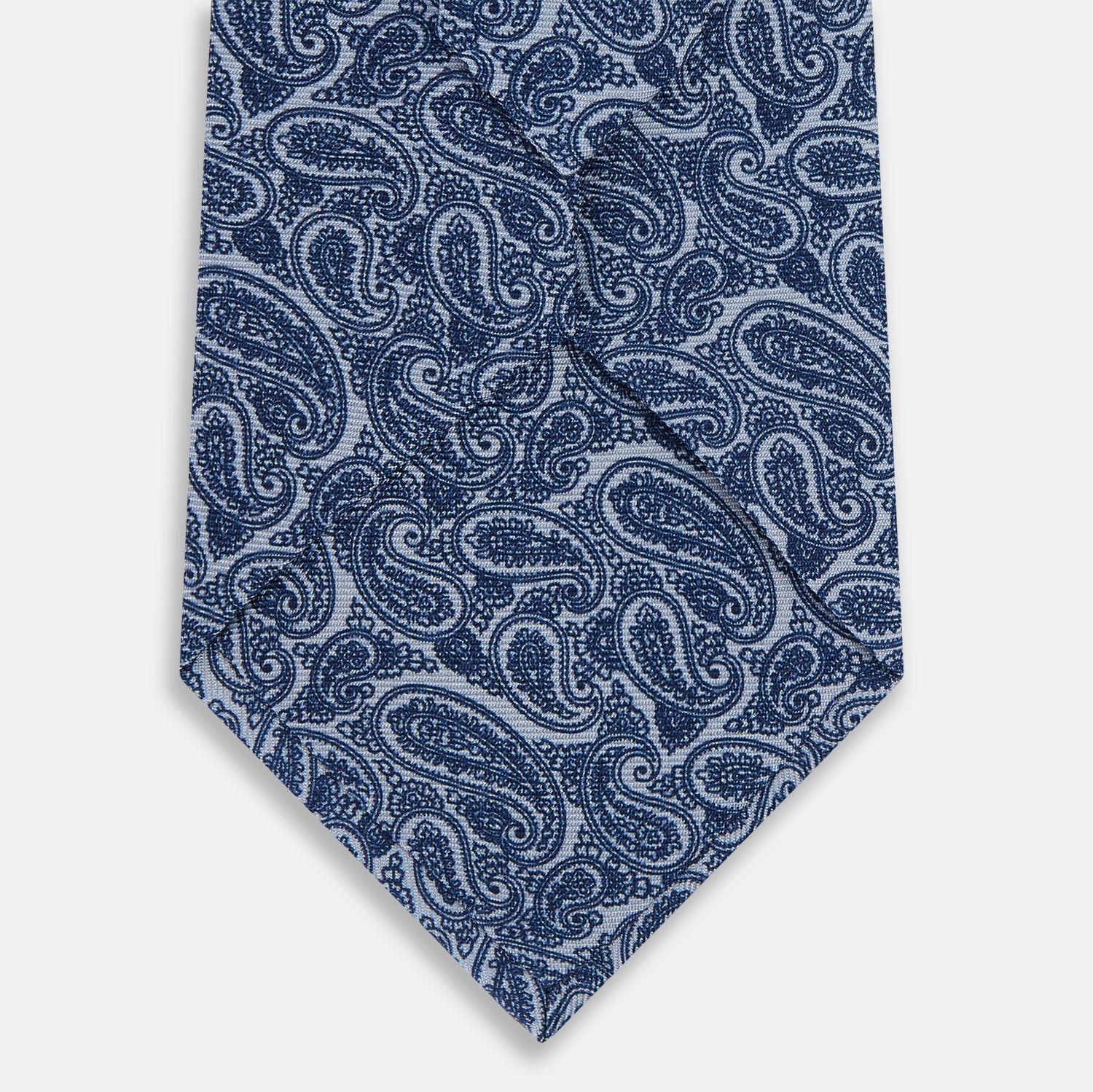 Pale Blue Paisley Silk Tie