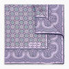 Lilac Floral Tile and Paisley Silk Pocket Square