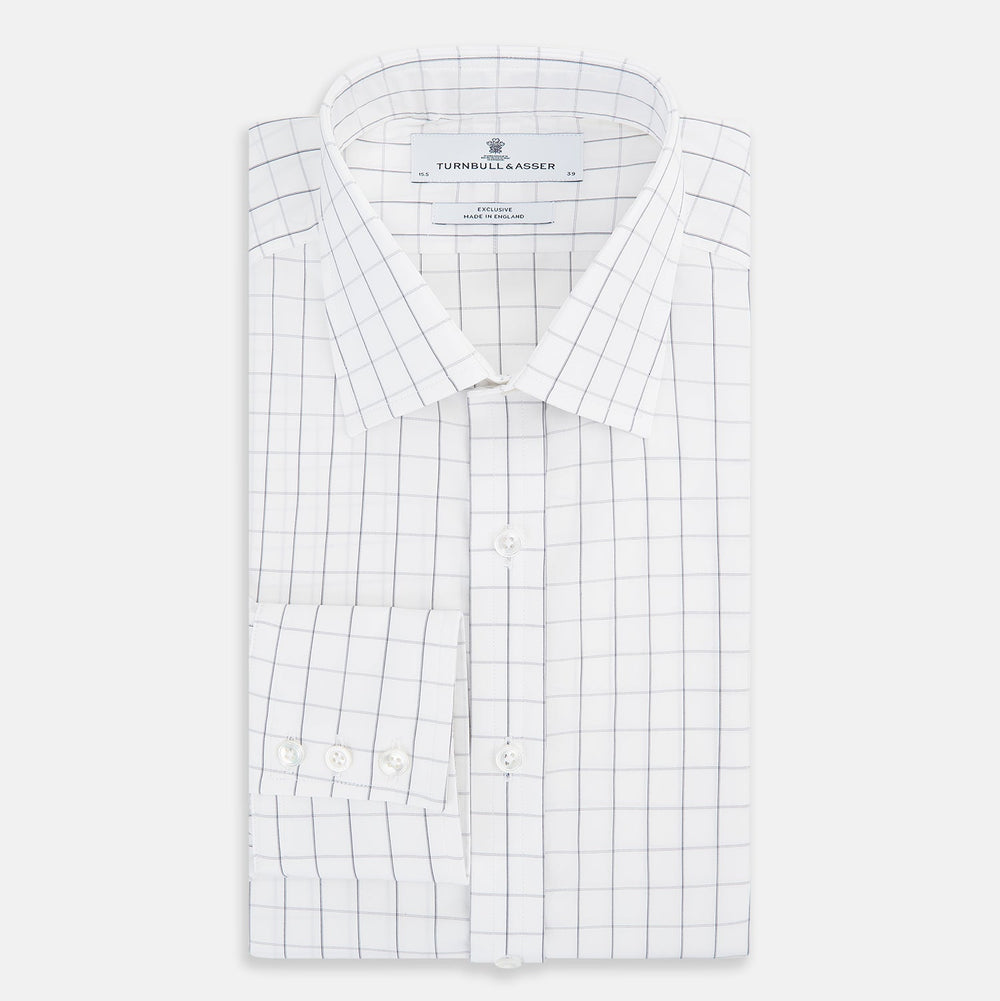 Navy Blue  Hairline Multi Stripe Mayfair Shirt