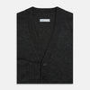 Dark Grey Melange Cashmere Cardigan