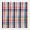 Hand Rolled Multi-coloured Grid Check Handkerchief