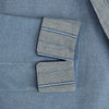 Blue Stripe Collar Cotton Twill Gown