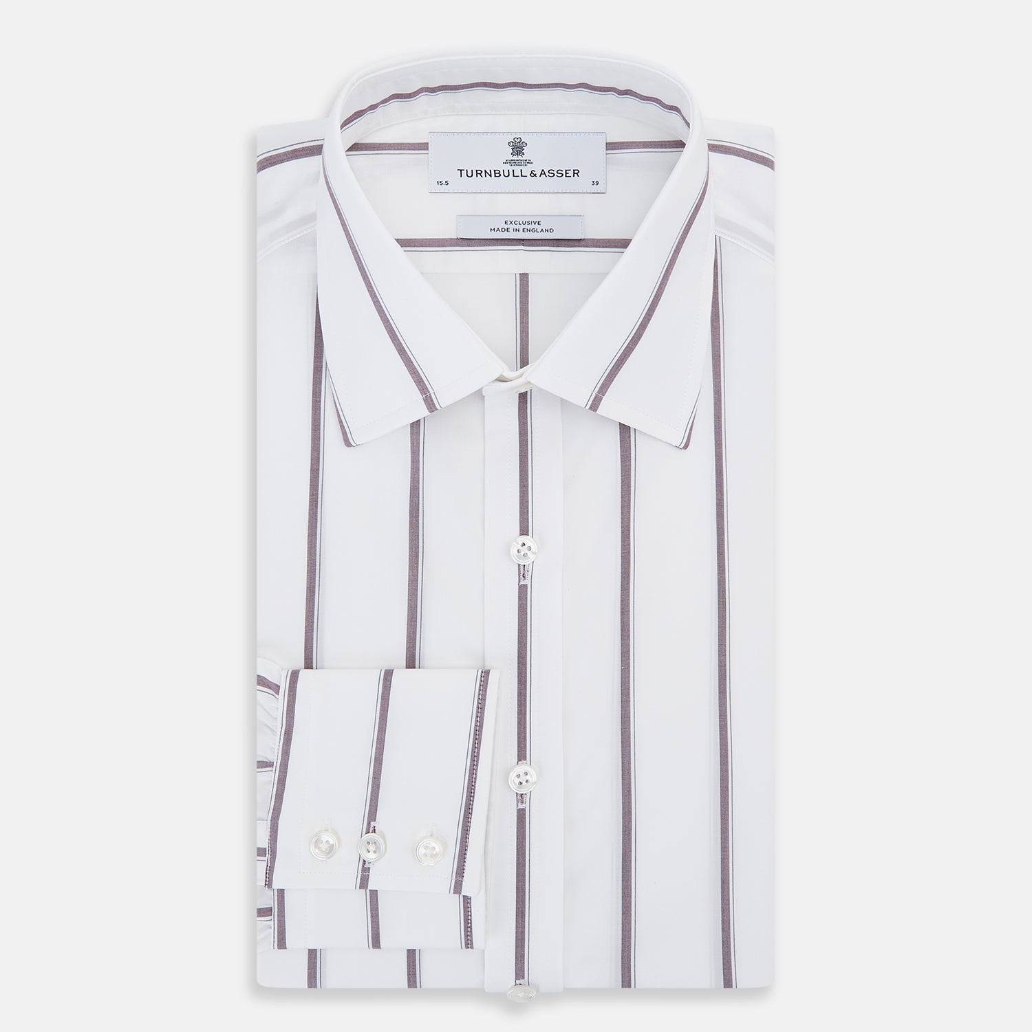 Burgundy Track Stripe Mayfair Shirt