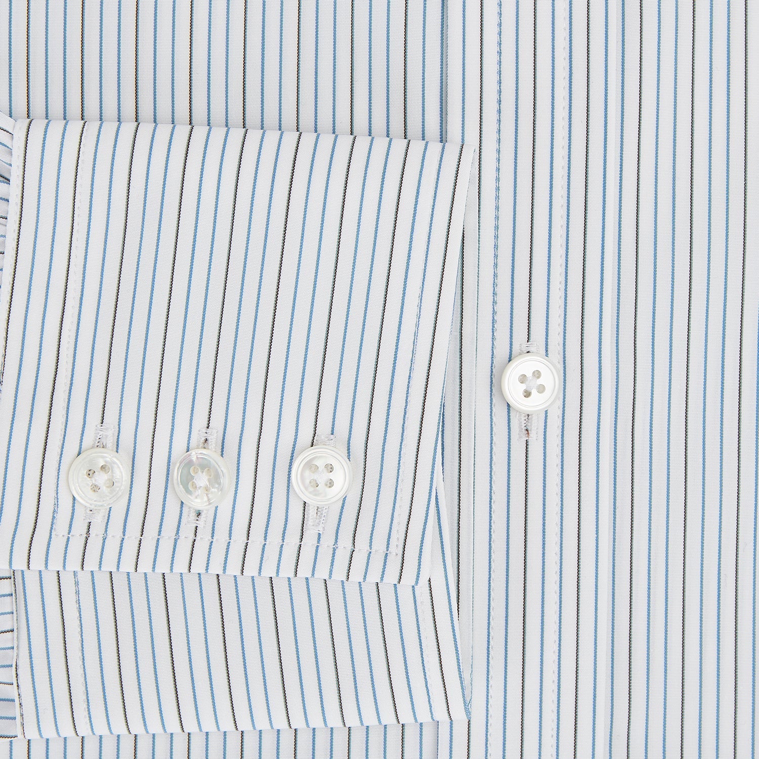 Navy and Brown Pinstripe Mayfair Shirt