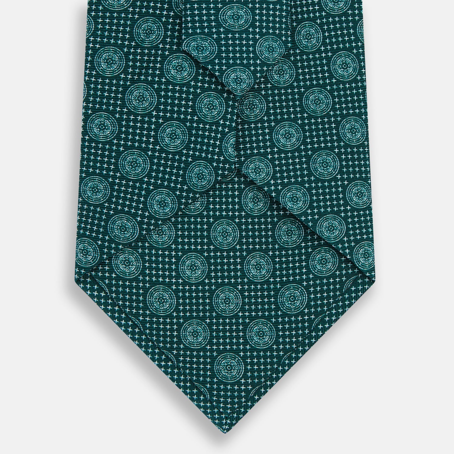 Forest Green Medallion Silk Tie