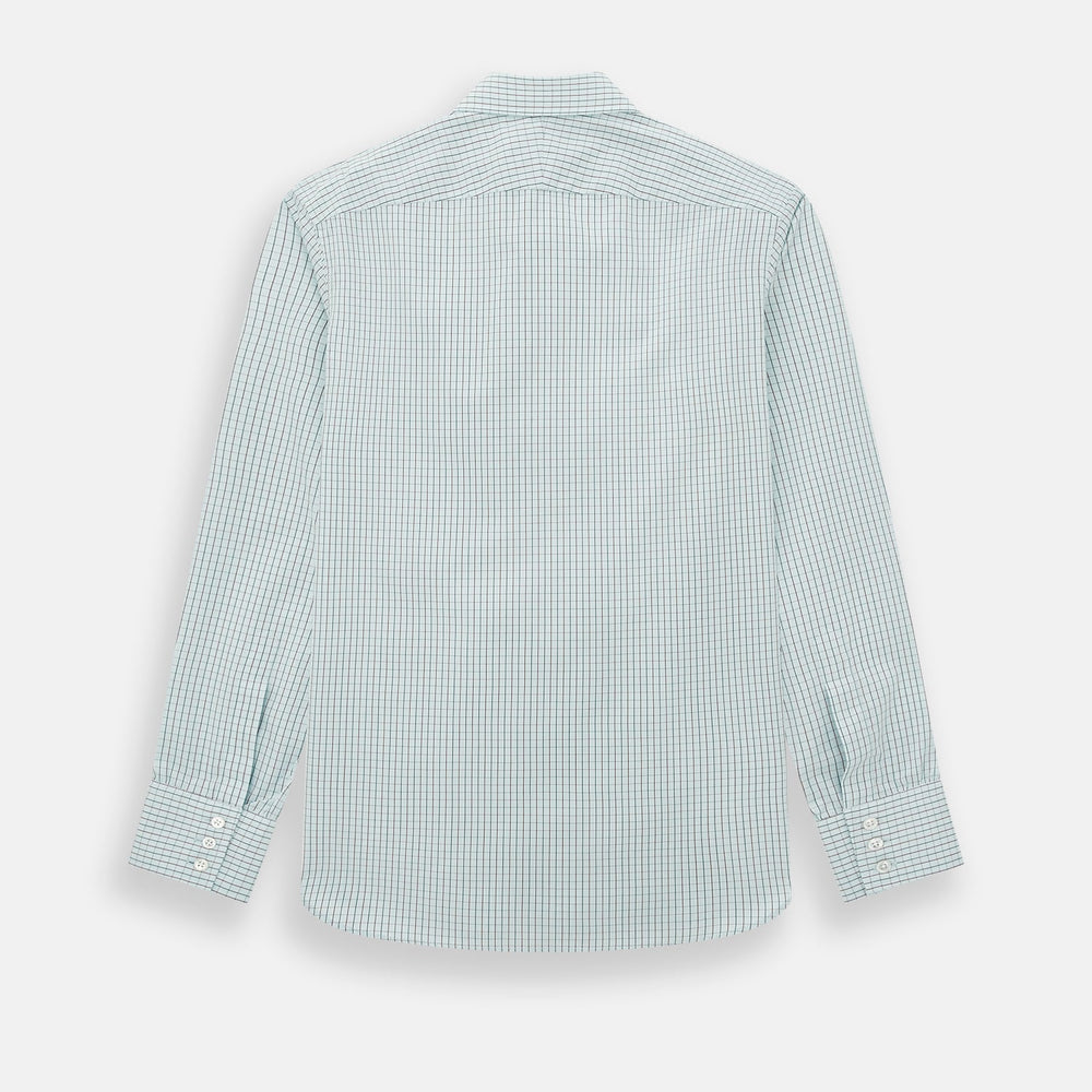 Forest Melange and Red Overlay Grid Check Westminster Shirt