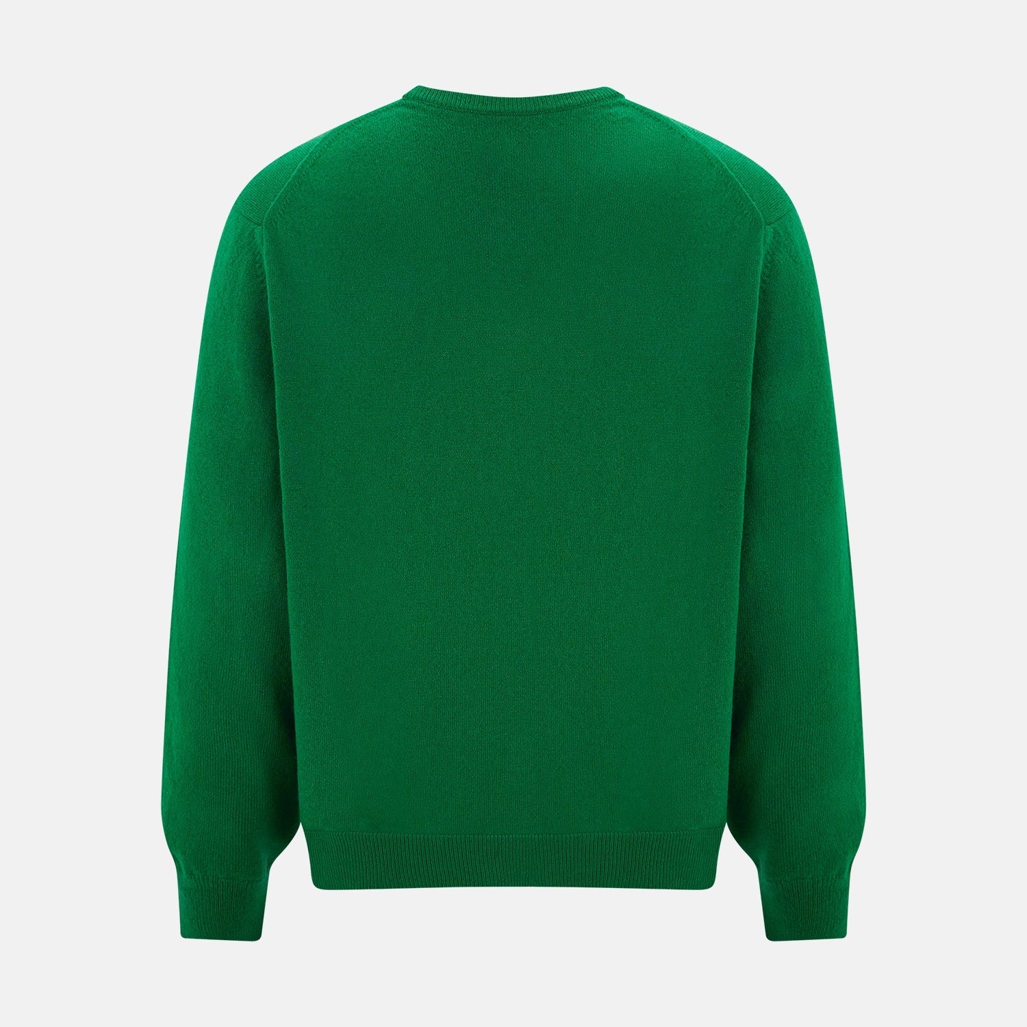 Grass Green Cashmere V-neck Jumper