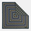 Forest Green Dots and Floral Tile Double-Sided Silk Pocket Square