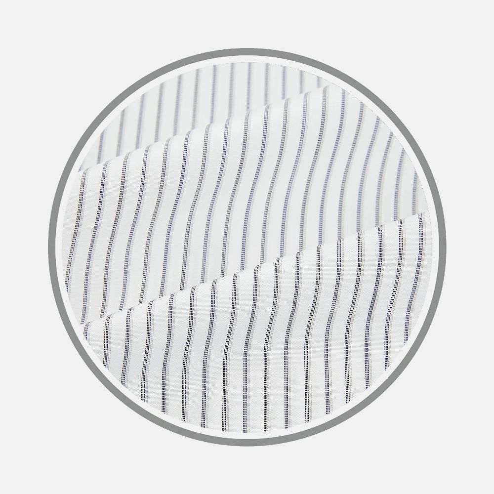 Navy Music Stripe Fabric