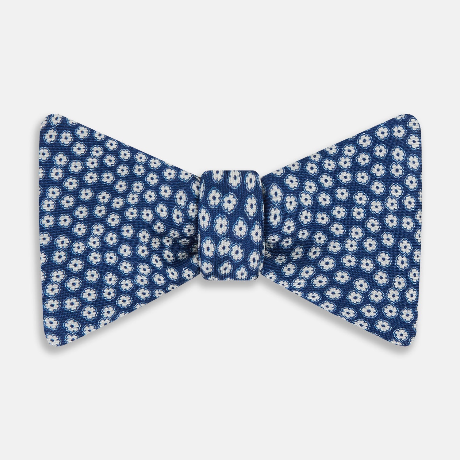Azzuro Flower Patterned Silk Bow Tie