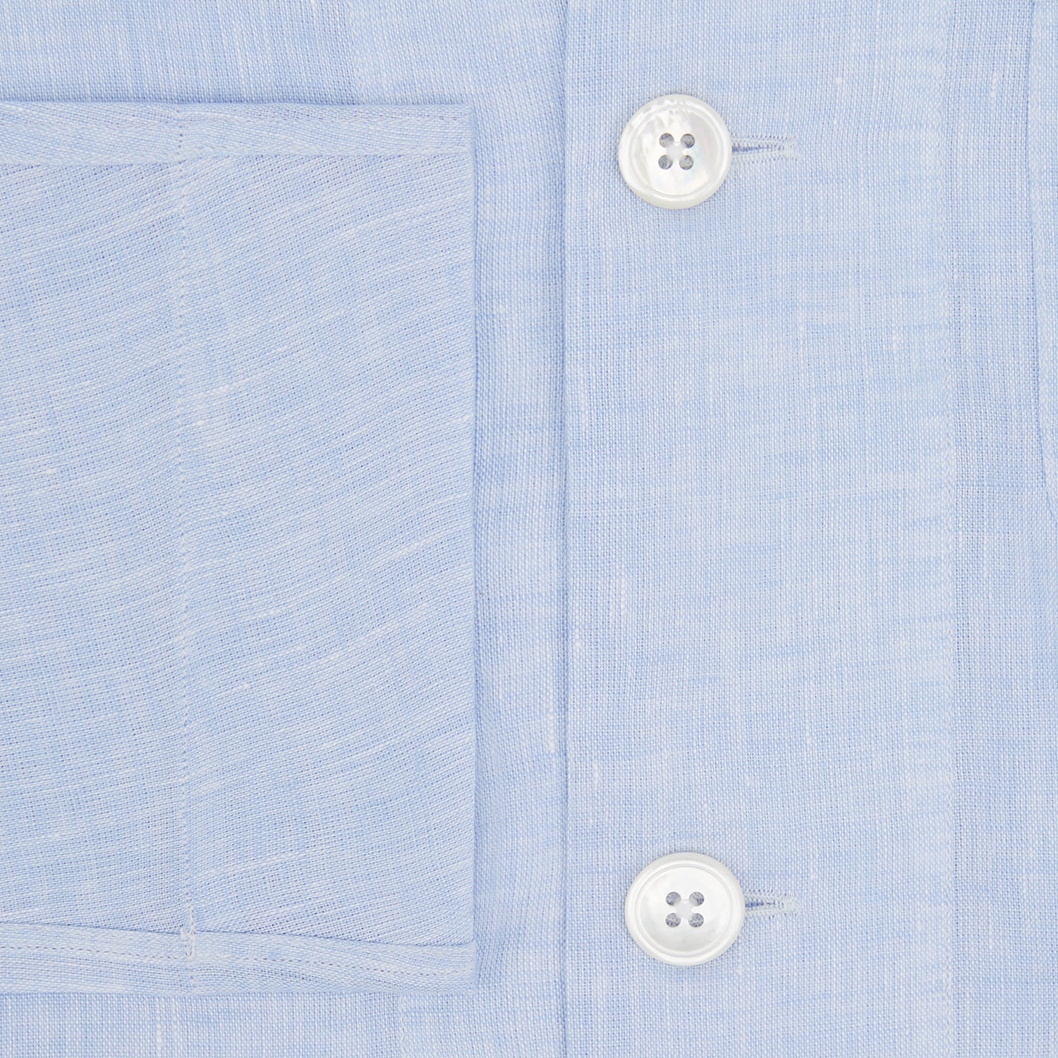 Pale Blue Linen Pyjama Shirt