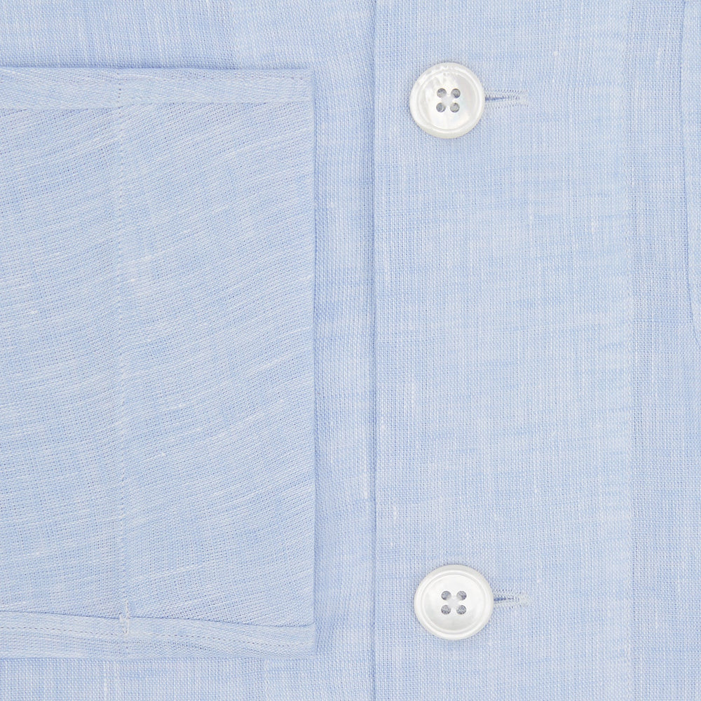 Pale Blue Linen Pyjama Shirt