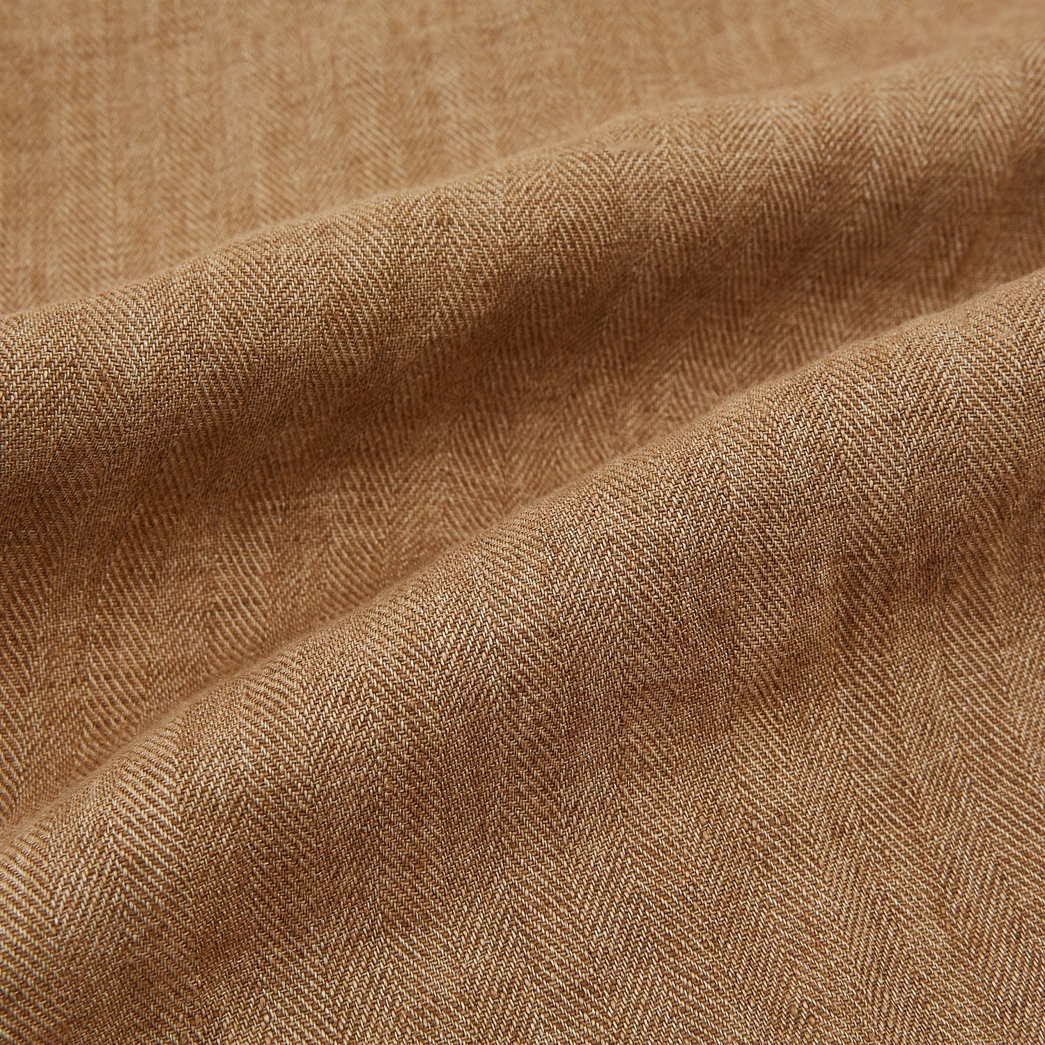 Camel Striped Linen Edmund trousers