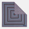 Azzurro Dots and Floral Tile Double-Sided Silk Pocket Square