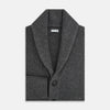 Shadow Grey Cashmere Shawl Collar Cardigan