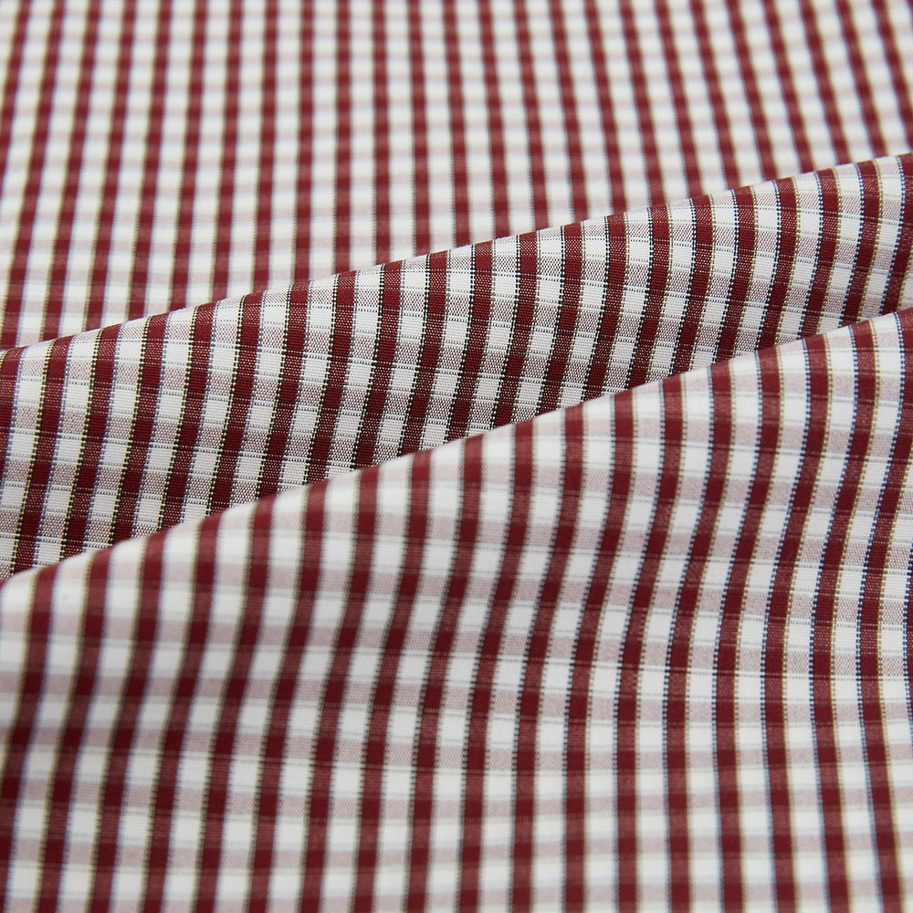 Burgundy Micro Check Winston Long Nightshirt