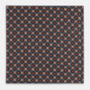 Orange Dots and Floral Tile Double-Sided Silk Pocket Square