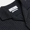 Navy Tailored Pinstriped Shirt Jacket