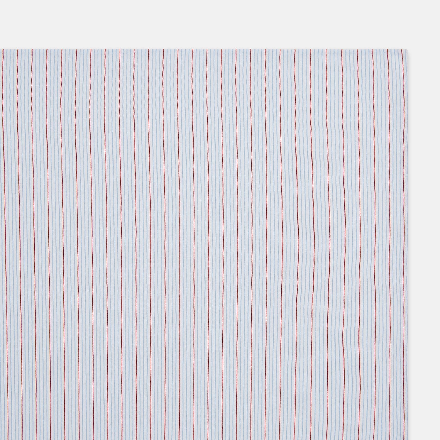 Hand Rolled Red Multi Pinstripe Handkerchief