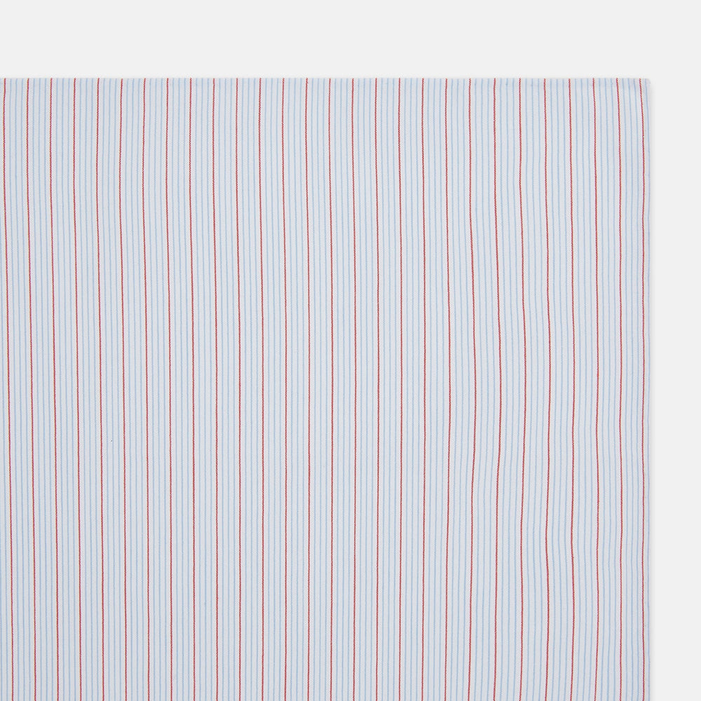 Hand Rolled Red Multi Pinstripe Handkerchief