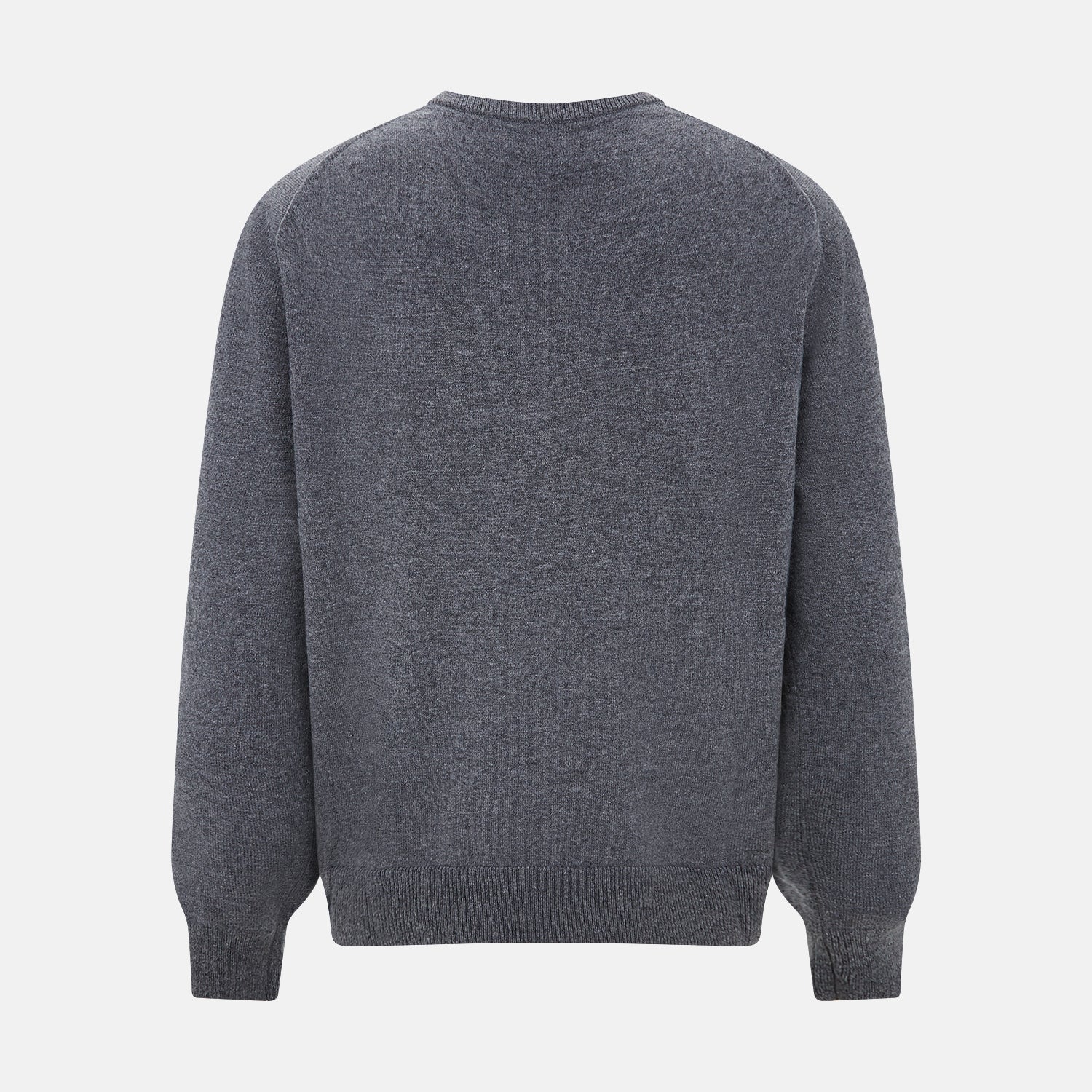 Melange Grey Crew Neck Cashmere Jumper