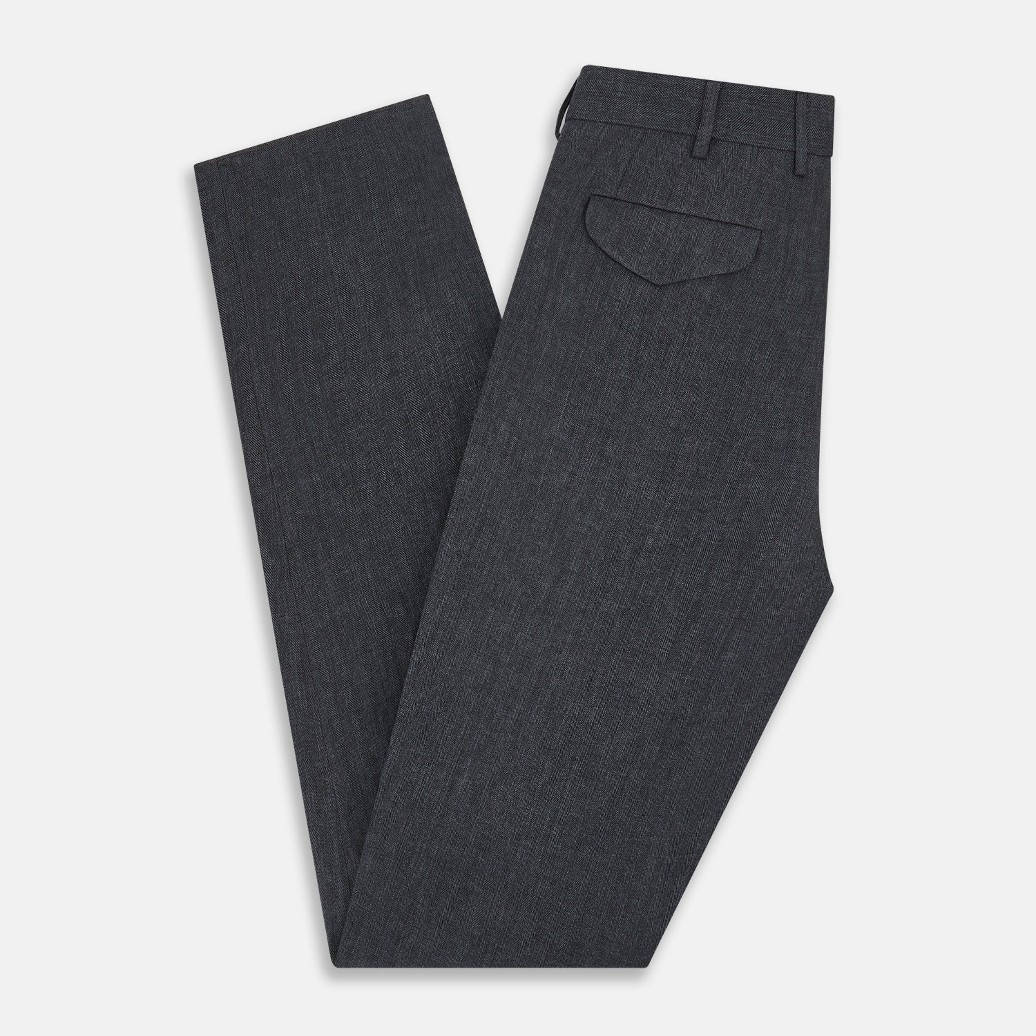 Ash Linen Herringbone Edmund Trousers