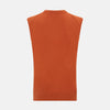 Orange Cashmere V-Neck Vest