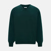Forest Green Cashmere V-neck Jumper