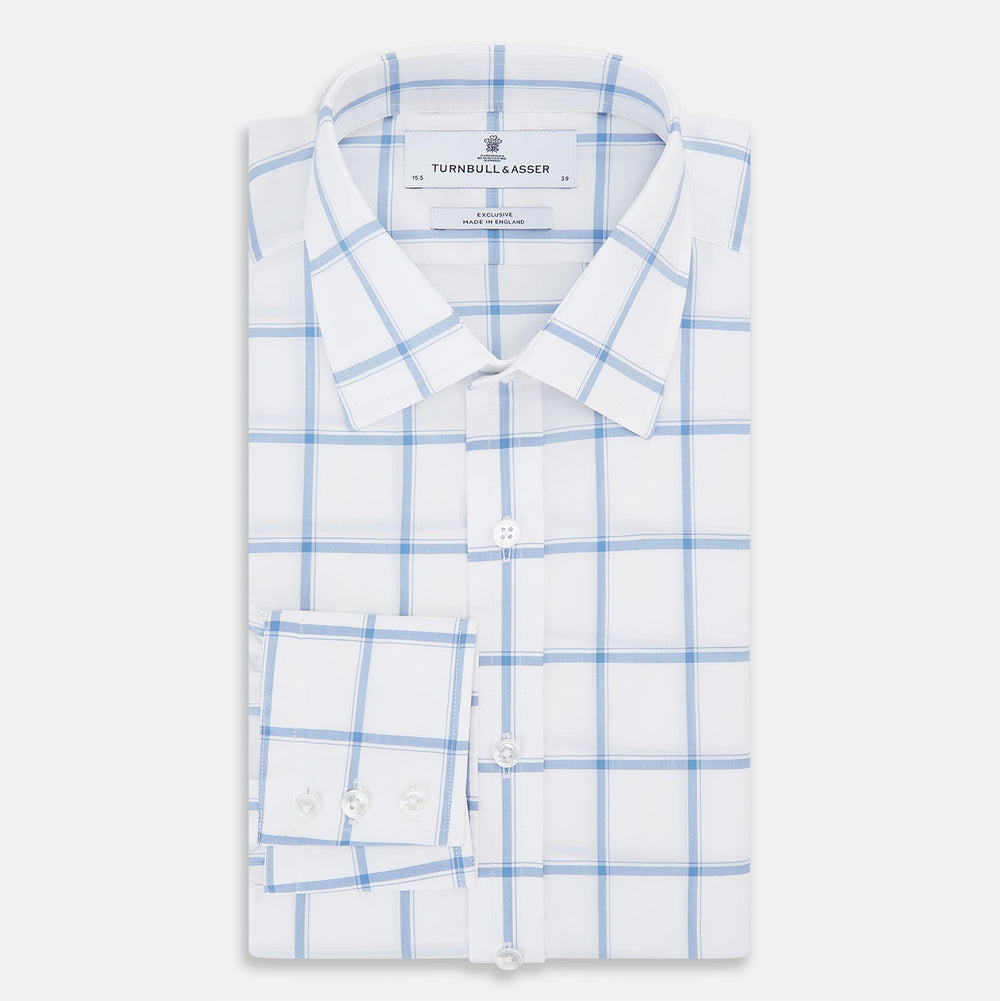 Colony Blue Grid Check Mayfair Shirt