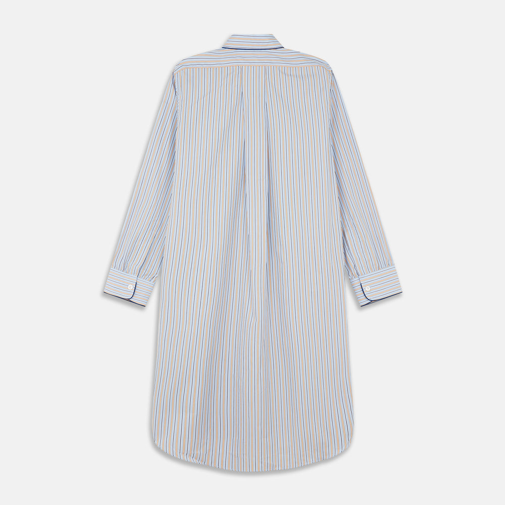 Blue, Orange and Navy Stripe Nightshirt