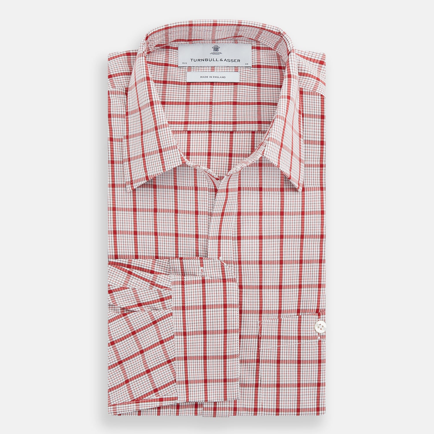 Red Graph Overlay Check Piccadilly Shirt