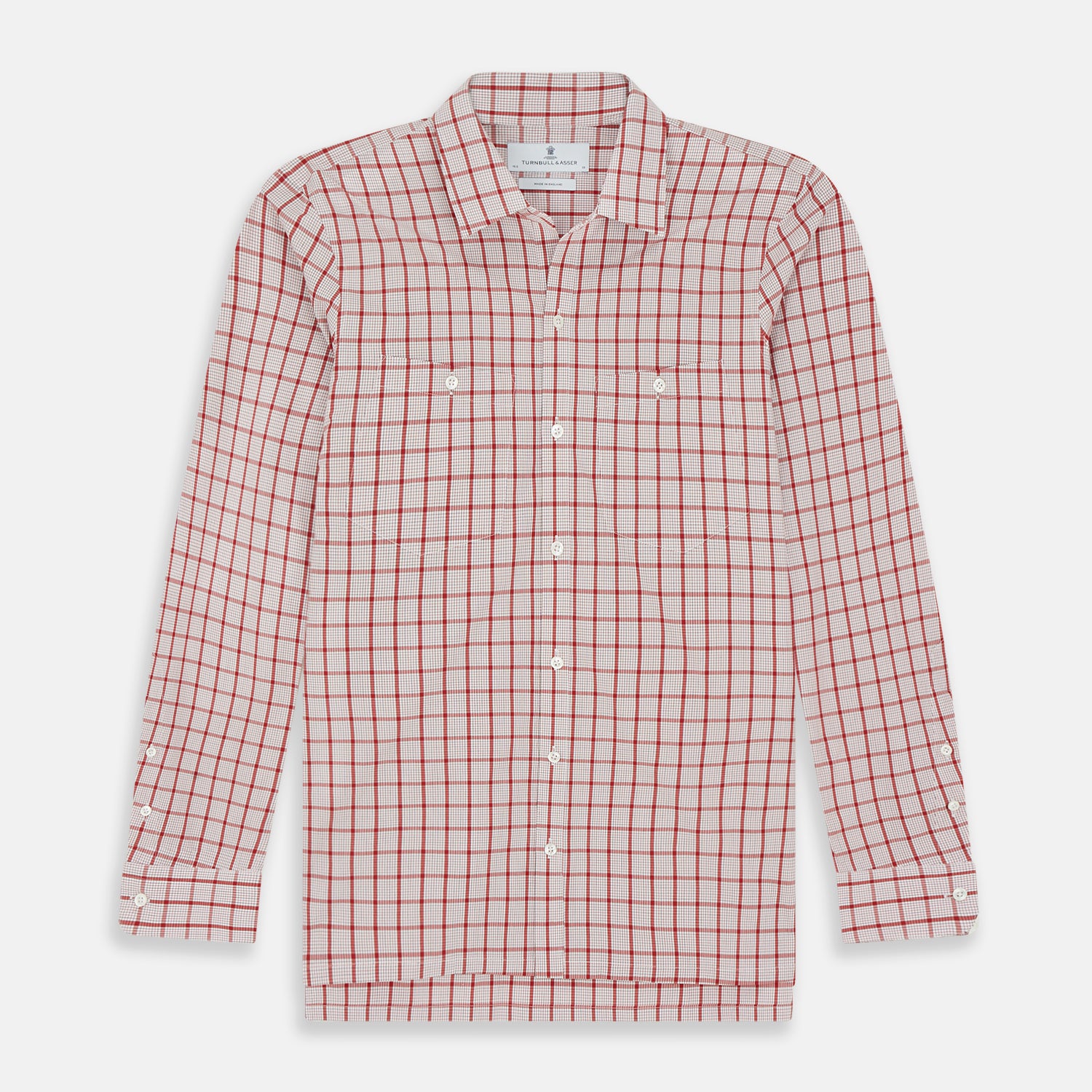 Red Graph Overlay Check Piccadilly Shirt