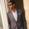Brown & Blue Check Merino Barrington Blazer