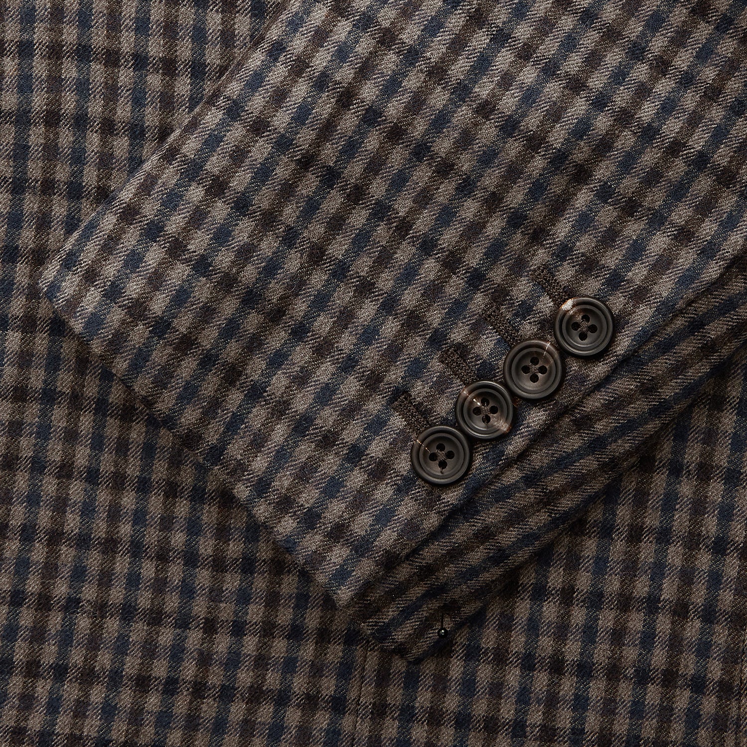 Brown & Blue Check Merino Barrington Blazer