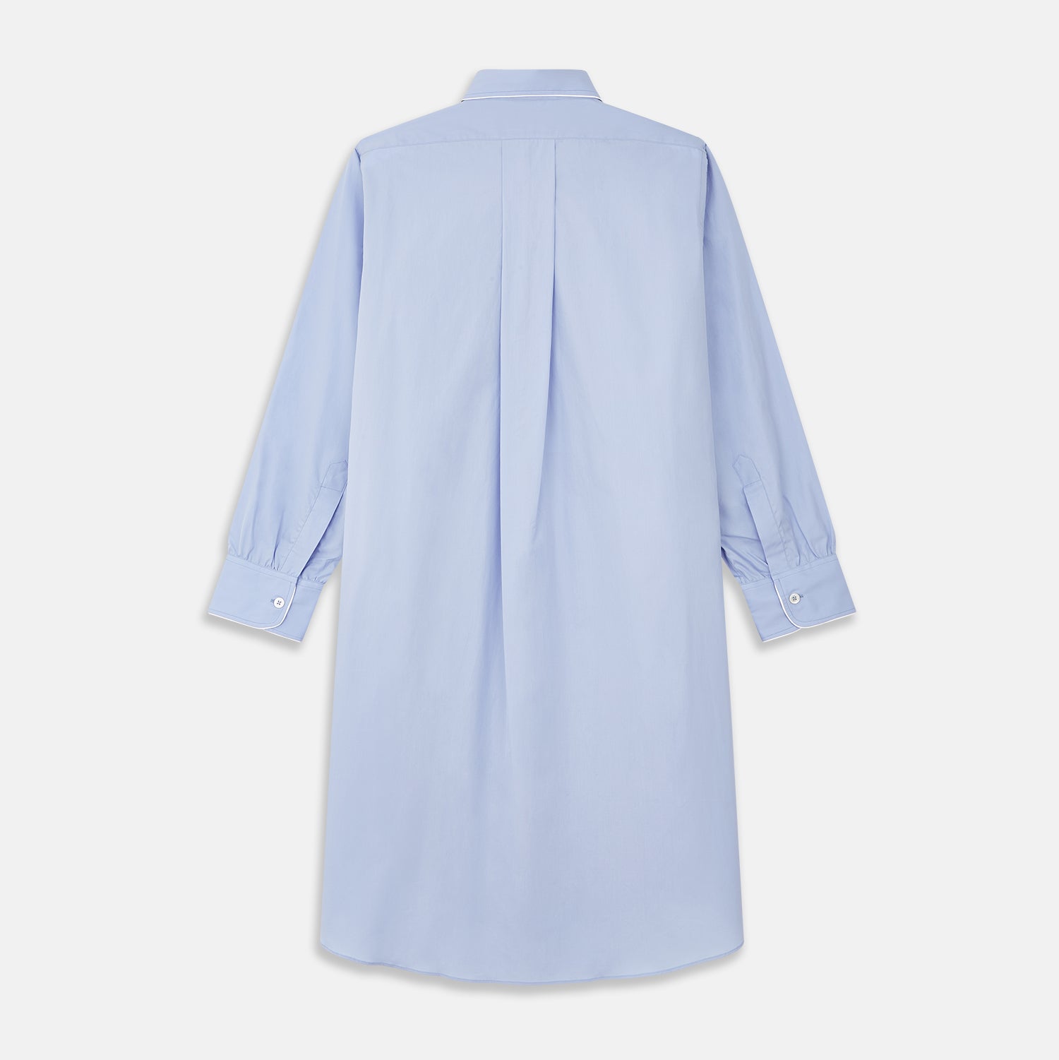 Blue Piped Sea Island Quality Cotton Nightshirt