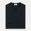 Charcoal V-Neck Cashmere Jumper