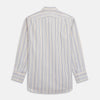 Yellow Multi Stripe Regular Fit Shirt with T&A Collar and 3 Button Cuffs