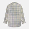 Green Multi Check Regular Fit Shirt with T&A Collar and 3 Button Cuffs