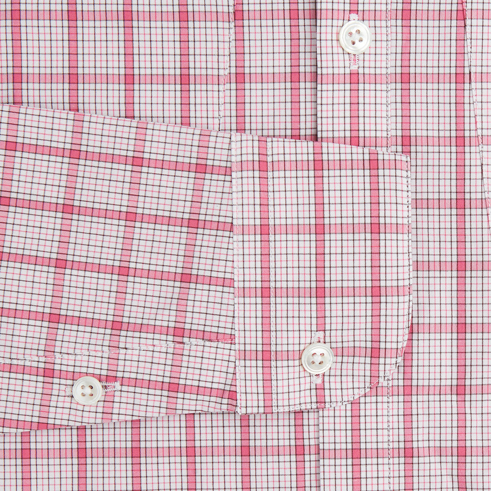 Pink Graph Overlay Check Piccadilly Shirt