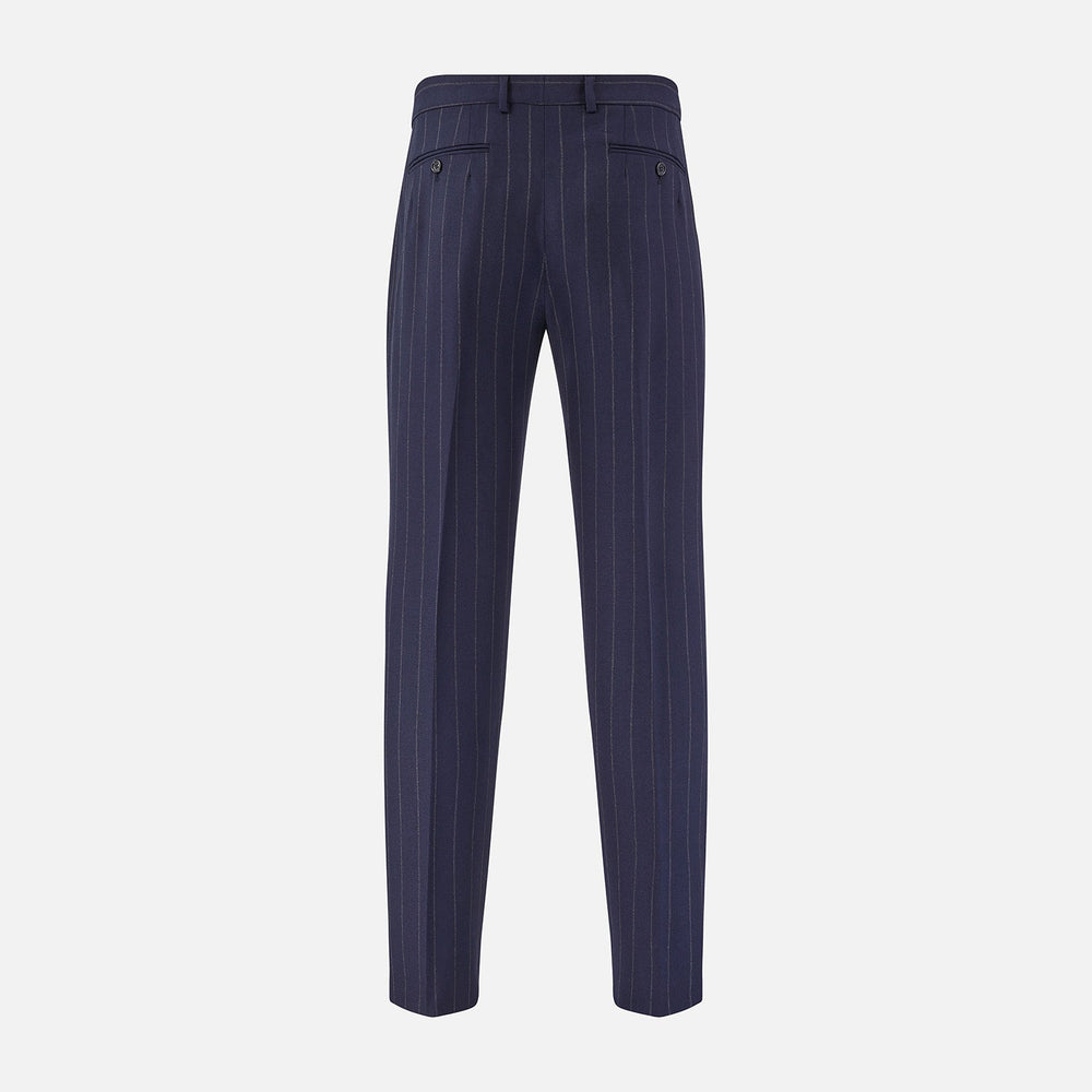 Navy Pinstripe Rupert Trousers