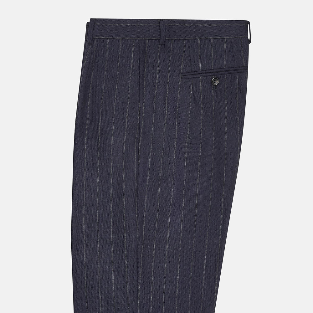 Navy Pinstripe Rupert Trousers