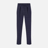 Navy Check Edward Trousers