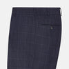 Navy Check Edward Trousers